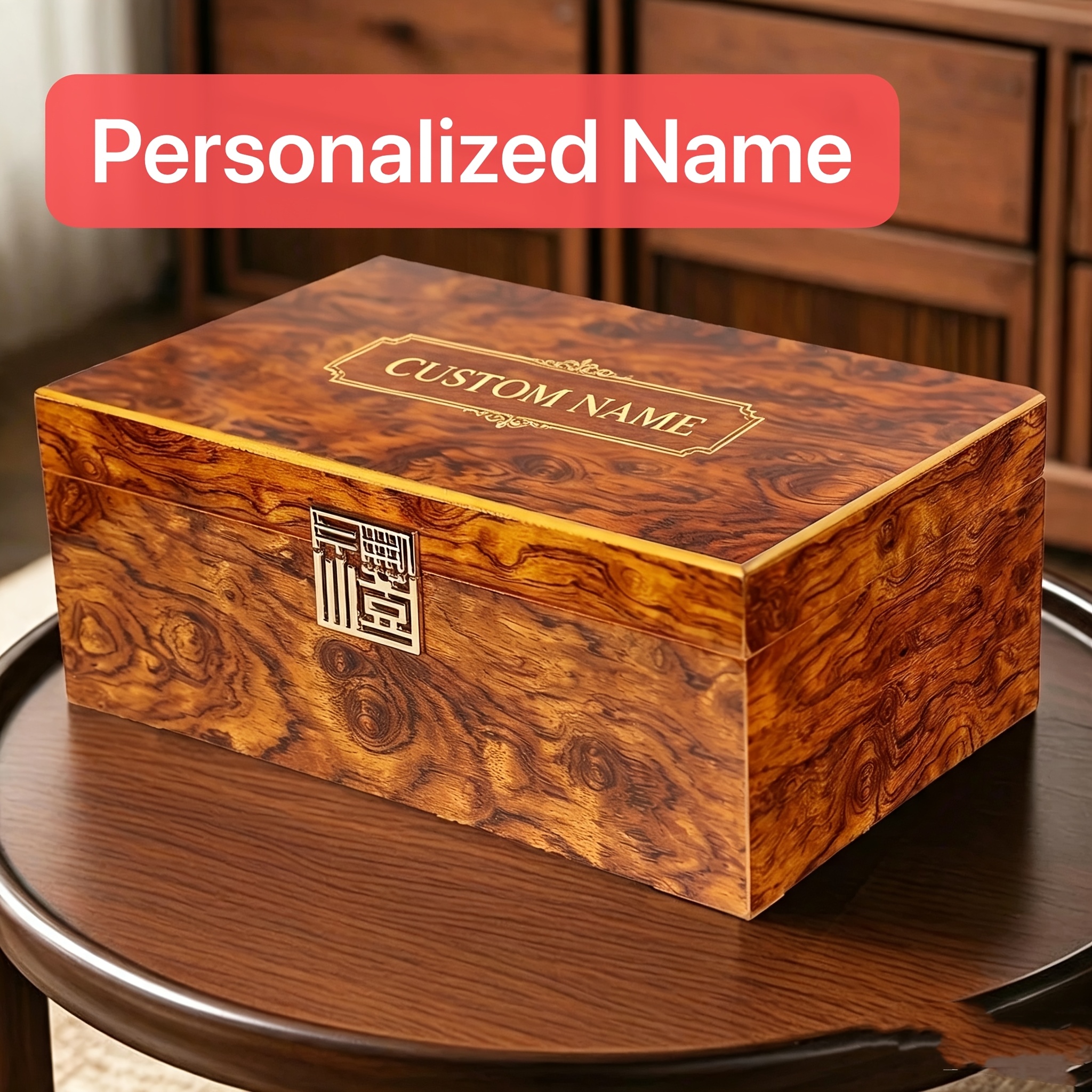 Customizable Letter Jewelry Box, High-End Luxury Design